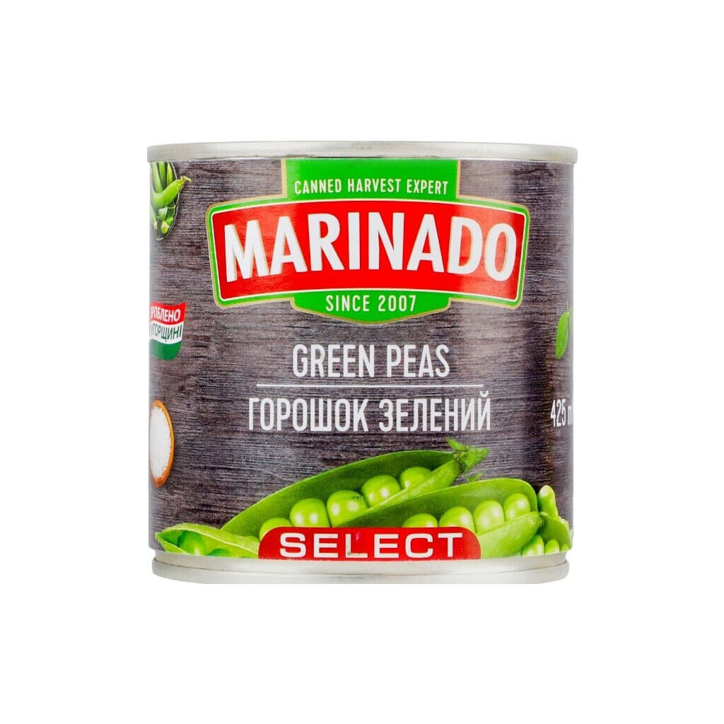 Горошек Маринадо Select зеленый, 420г (4820078571136)