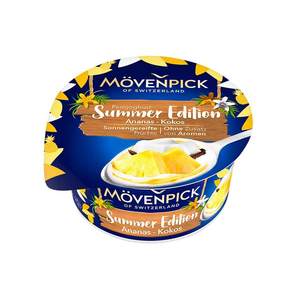 Йогурт Movenpick Summer edition ананас-кокос 13%, 150г (4002334111878)