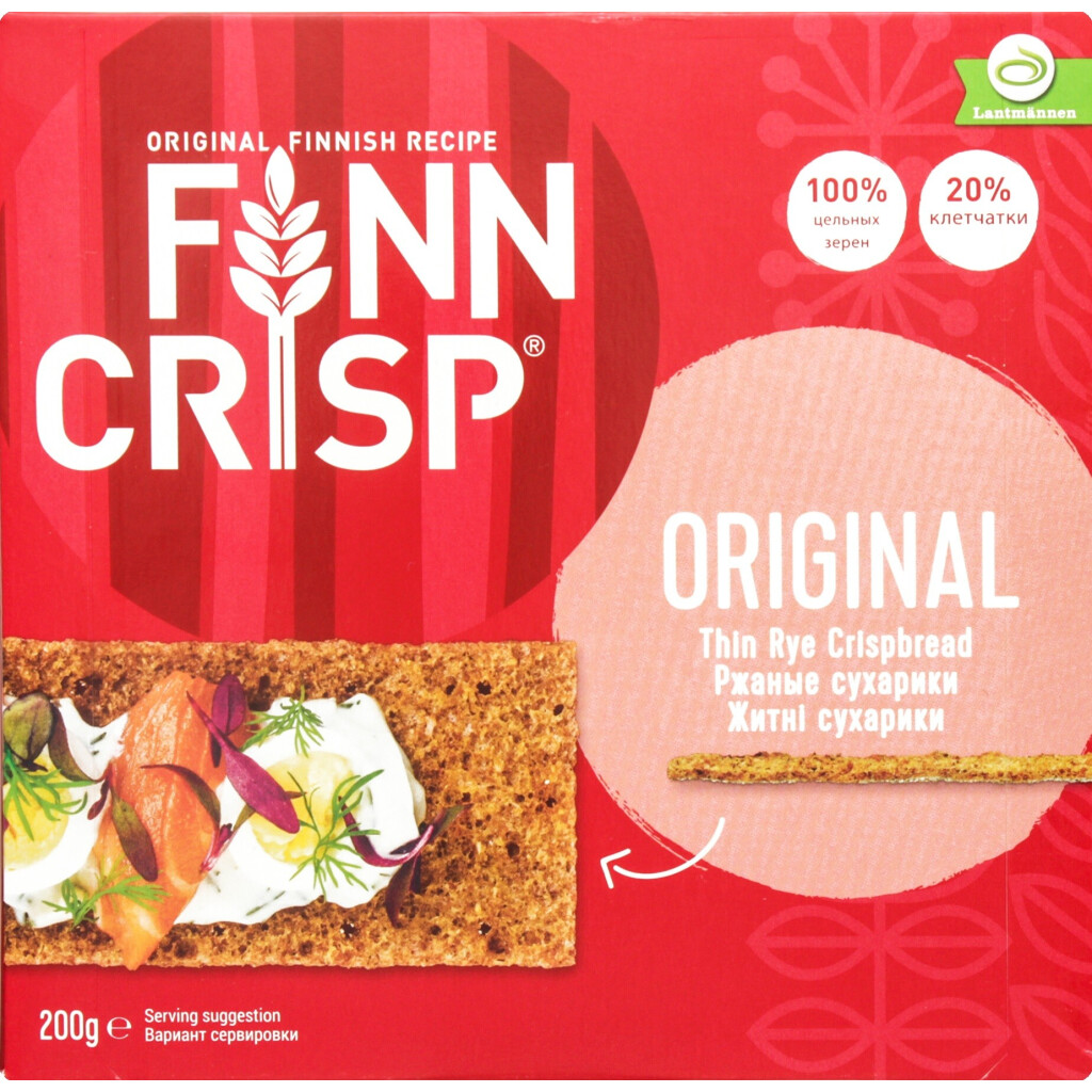 Хлебцы Finn Crisp Ржаные Original, 200г (6410500090014)