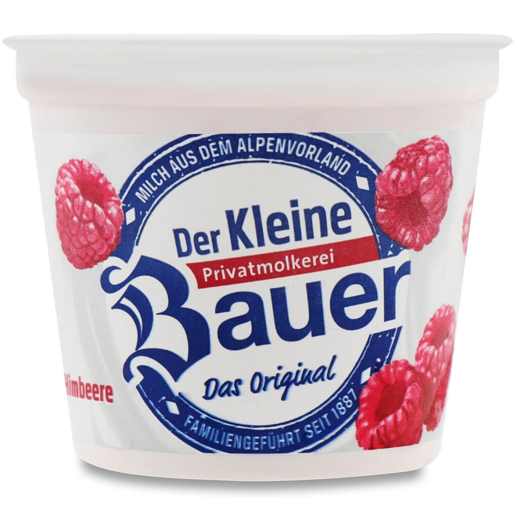 Йогурт Bauer Der Kleine c малиной 3,5%, 125г (4002334111915)