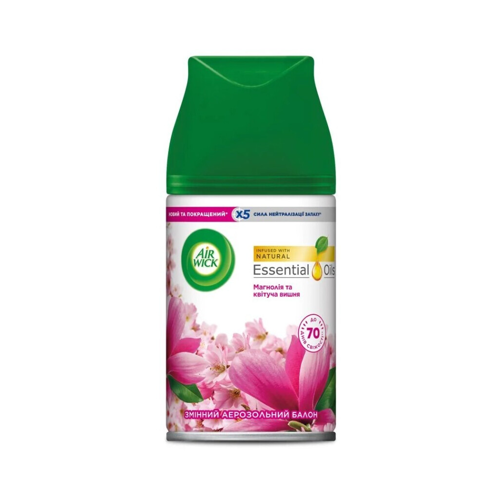 Баллон сменный аэрозольный Air Wick Freshmatic Магнолия и цветущая вишня, 250мл (3059943009080)