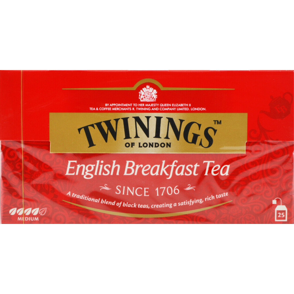 Чай чорний Twinings English Breakfast, 25*2г (0070177010775)