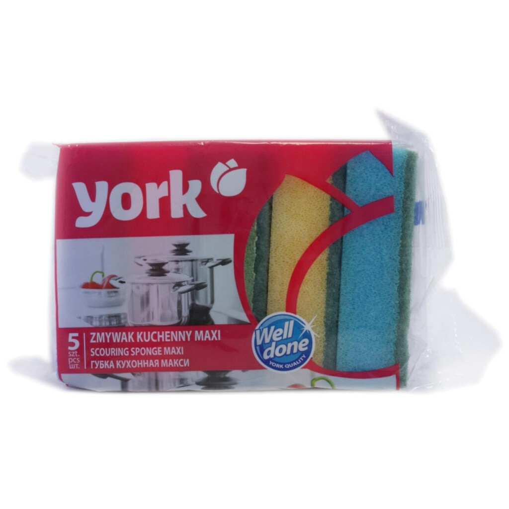 Губка кухонна York MAXI, 5шт (5903355000518)