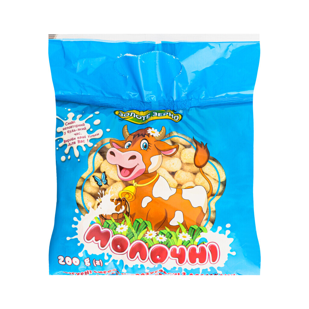 Кукурузные палочки Золотое Зерно молочные, 200г (4820017291873)