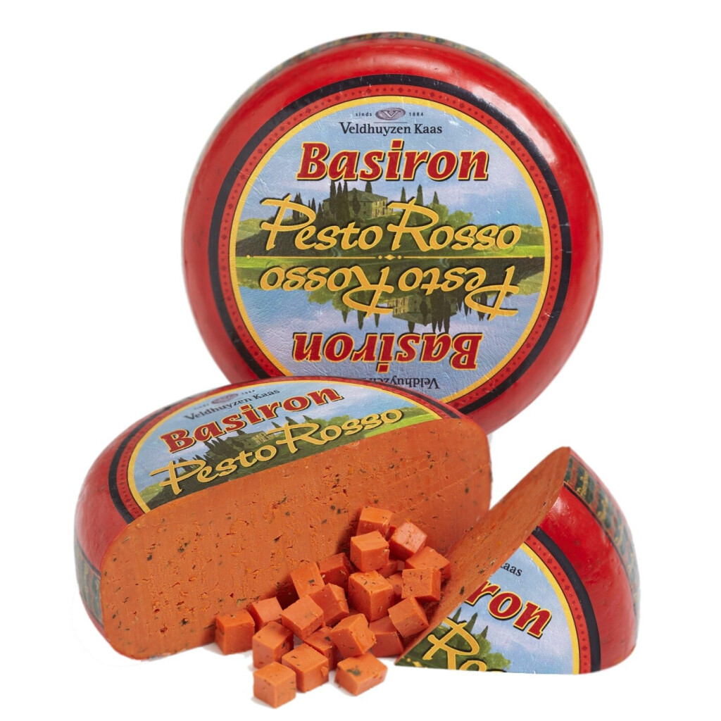 Сыр Veldhuyzen Basiron с вялеными томатами и травами 50%, кг                    