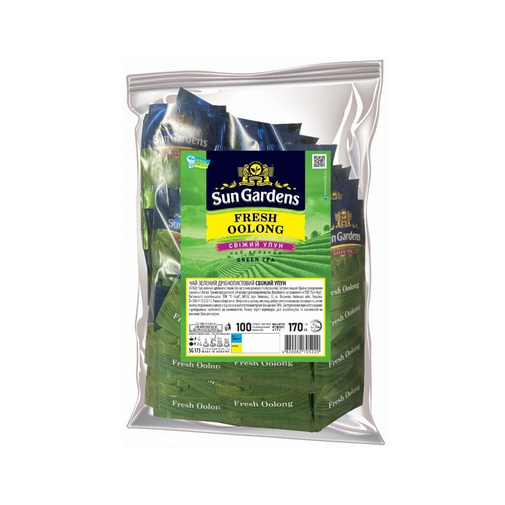 Чай зеленый Sun Gardens Fresh Oolong, 100*1,7г