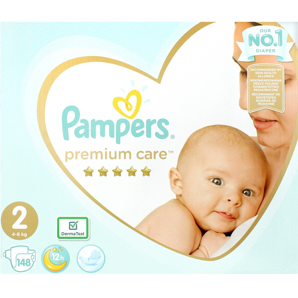 Подгузники Pampers Premium Care New Baby 3-6кг, 148шт (4015400770275)