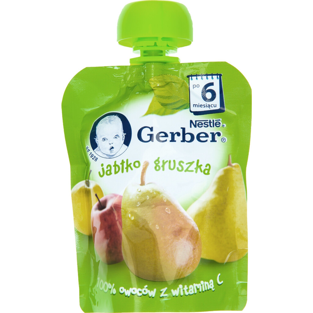 Пюре Gerber яблоко-груша, 90г (7613035507104)