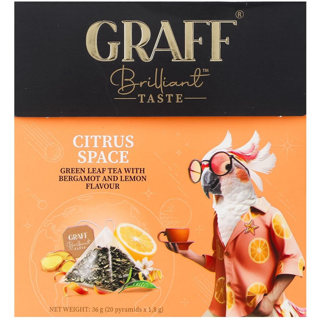 Чай зеленый Graff Цитрусовый космос, 20*1,8г (4820279611099)