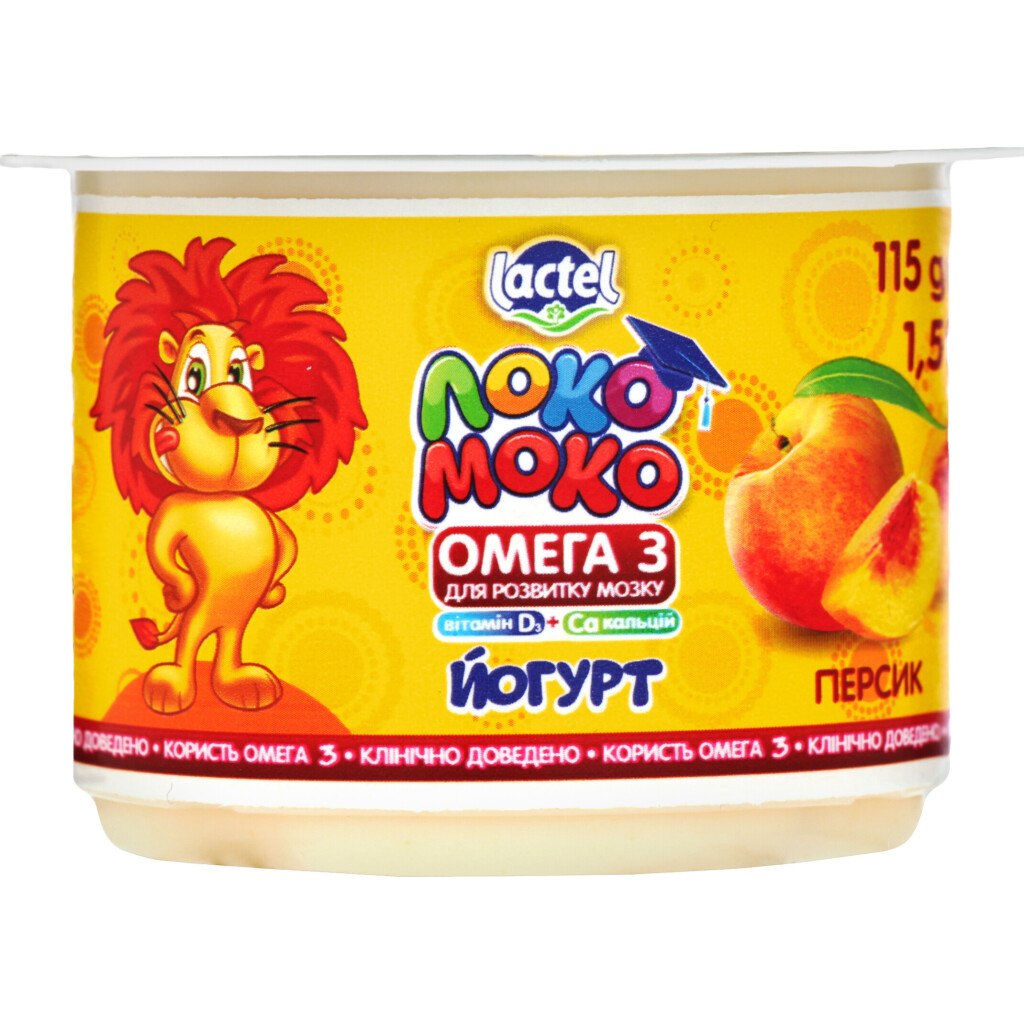Йогурт Локо Моко персик 1,5%, 115г (4823065711010)