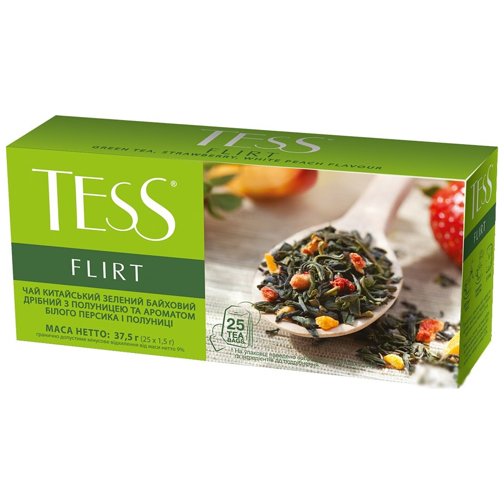 Чай зелений Tess Flirt в пакетиках, 25*1,5г (4823096801803)