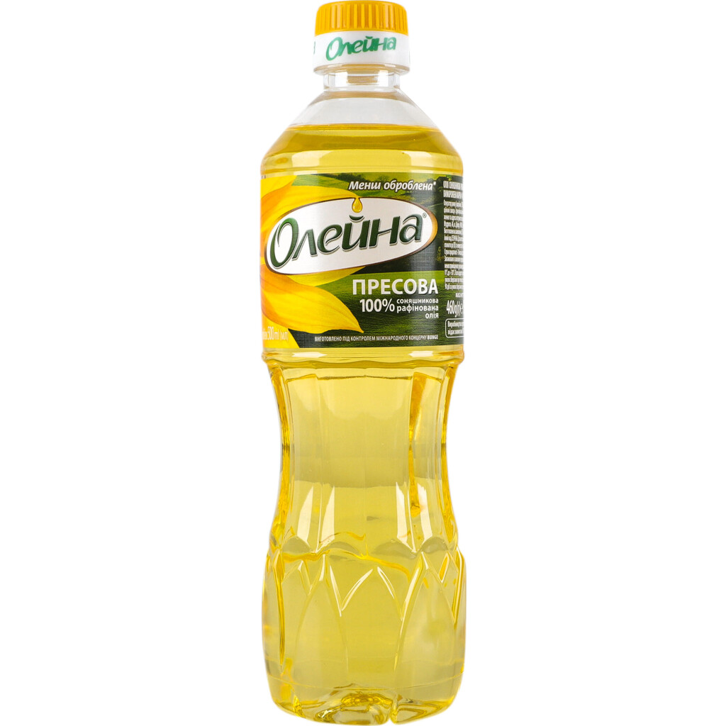 Олія Олейна соняшникова пресова рафінована, 0,5л (4820001116281)