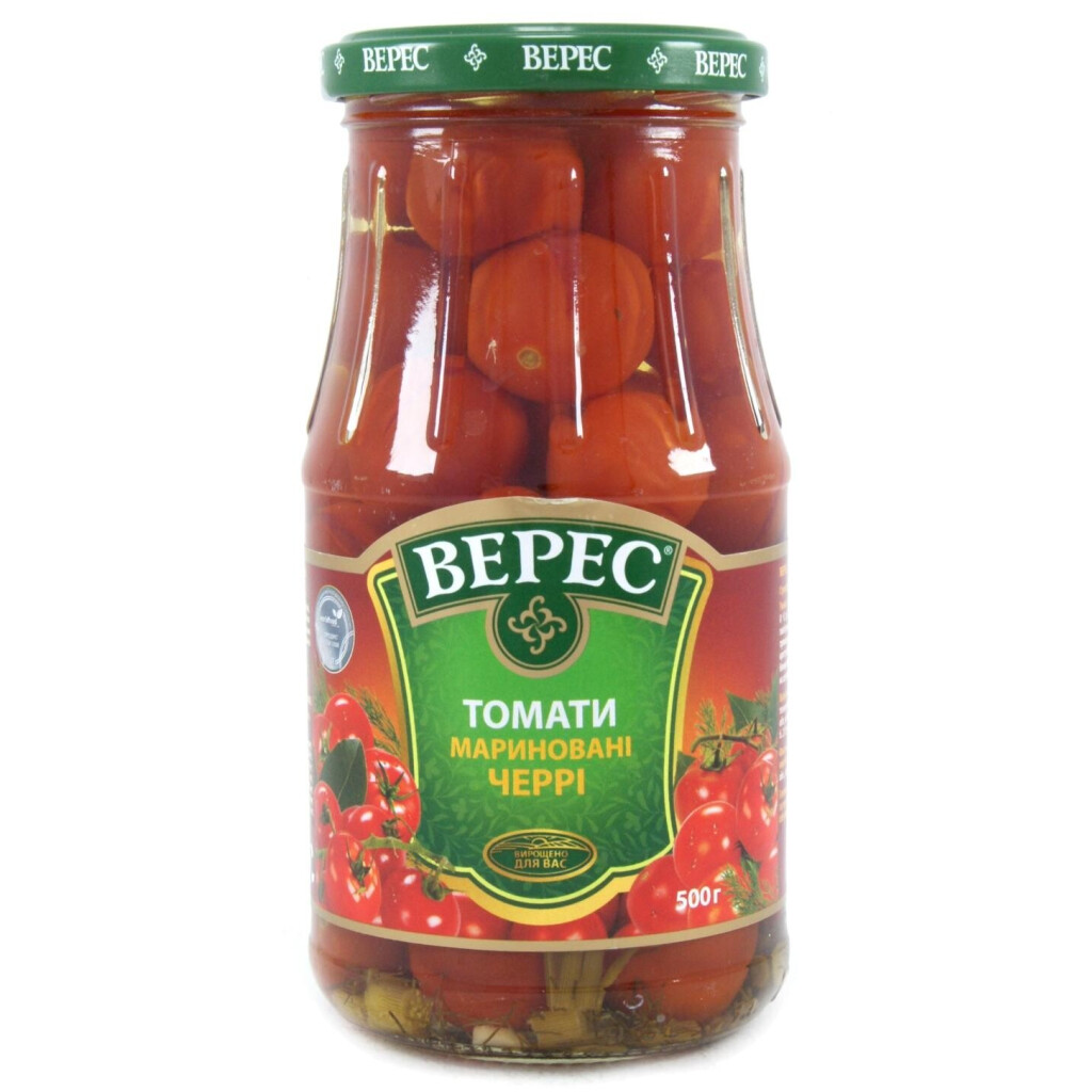 Томаты Верес Черри маринованные, 500г (4820008093998)