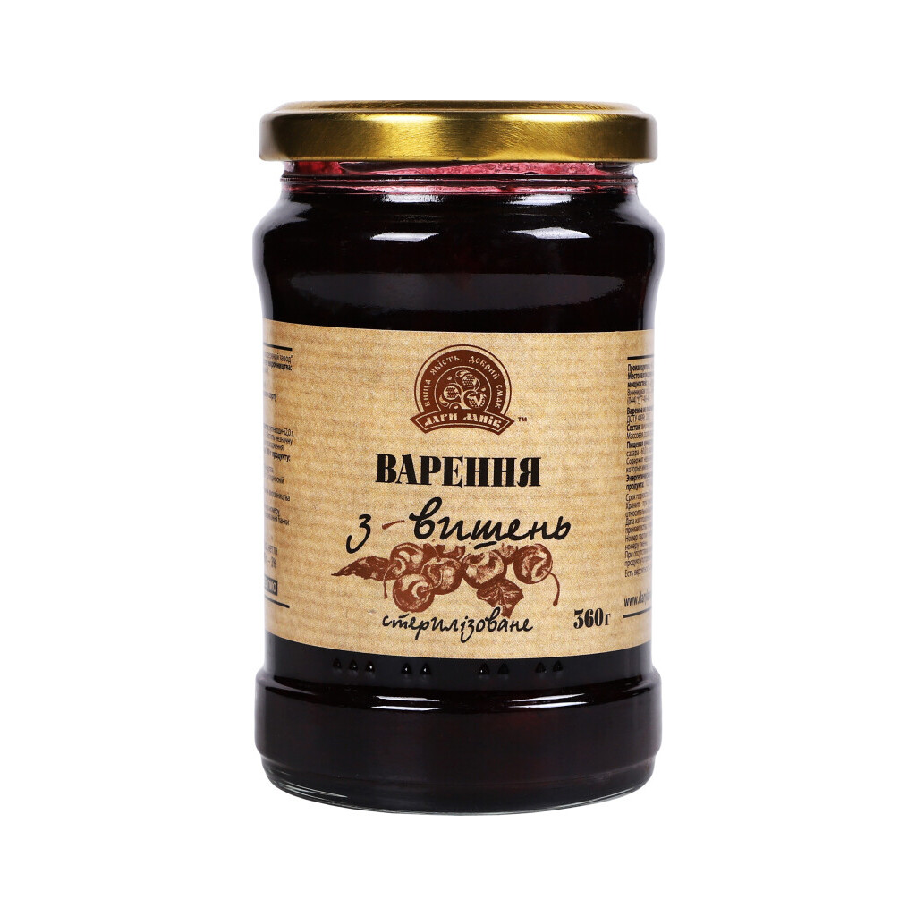 Варення Дари Ланів з вишень, 360г (4820039711366)