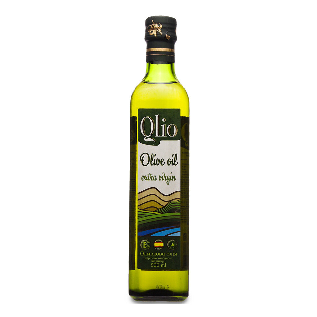 Масло оливковое Qlio первого холодного отжима, 500мл (4820078574182)