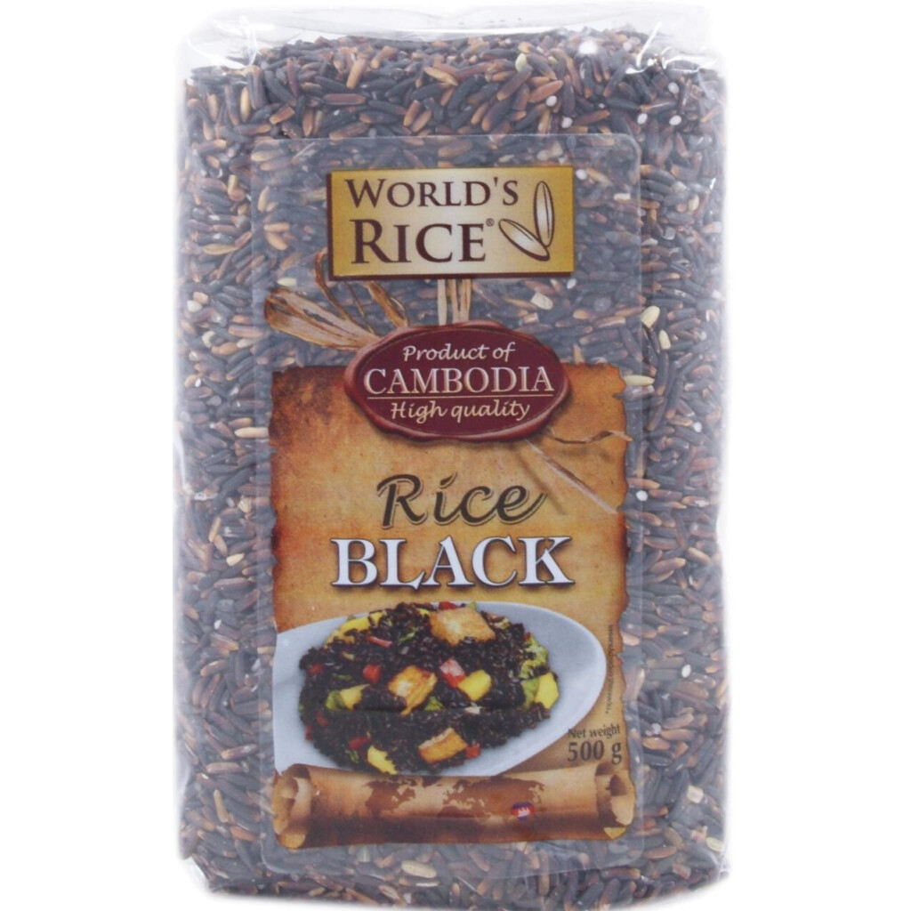 Рис World's rice черный, 500г (4820009102125)