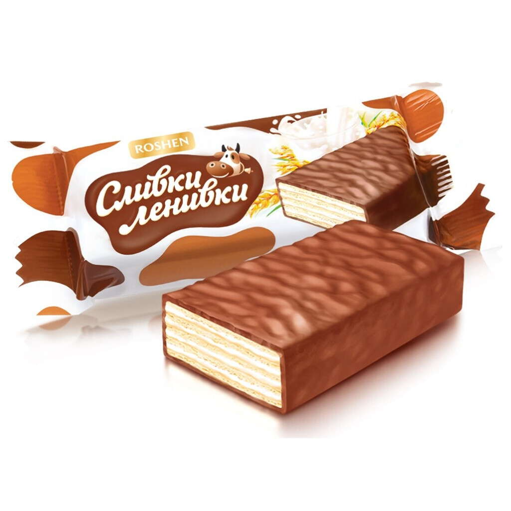 Конфеты Roshen Сливки-Ленивки вафельные, кг
