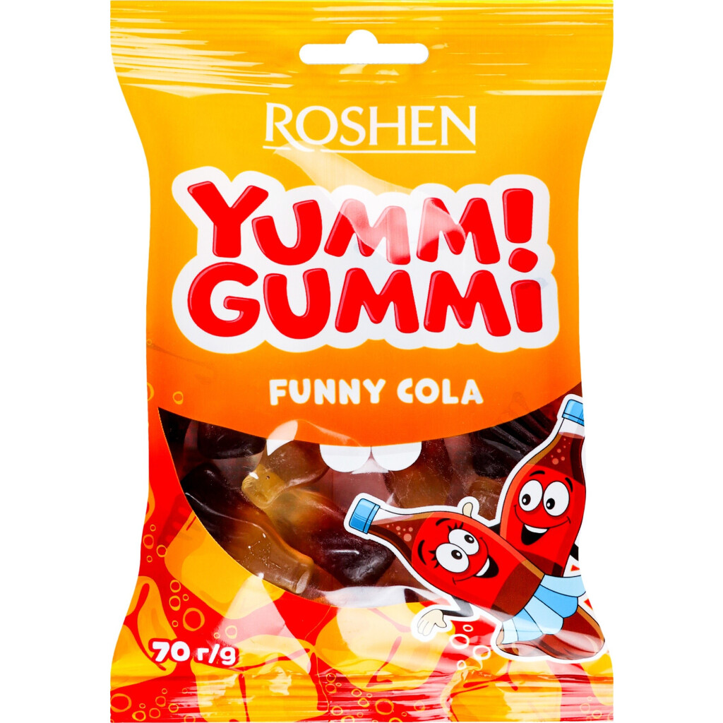 Мармелад Roshen Yummi Gummi Funny Cola, 70г (4823077636394)