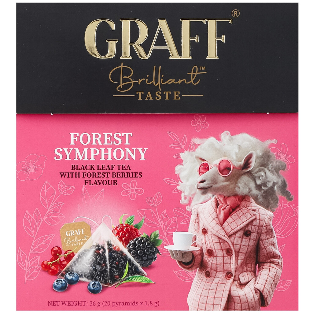 Чай черный Graff Forest symphony с ароматом лесных ягод, 20*1,8г (4820279611150)