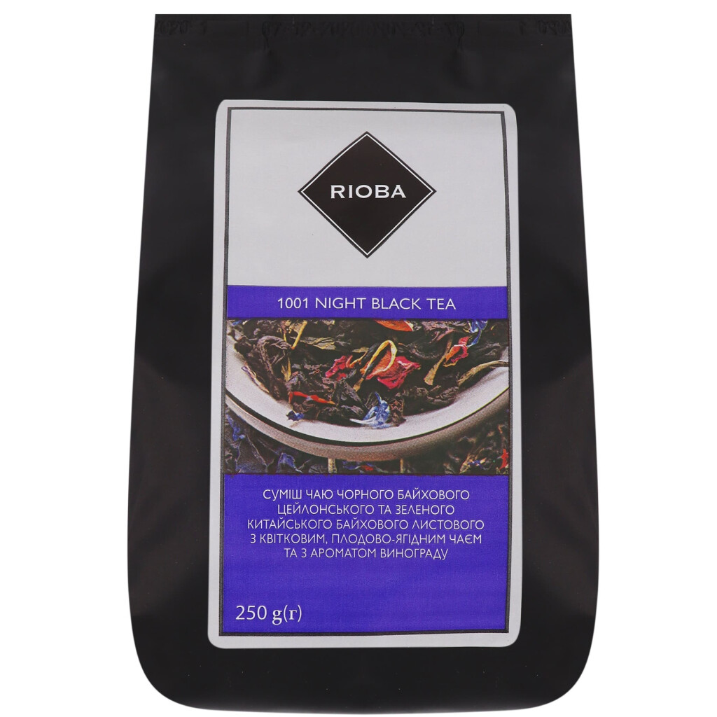 Смесь чая листового Rioba черного и зеленого 1001 Nights, 250г (4820097815730)