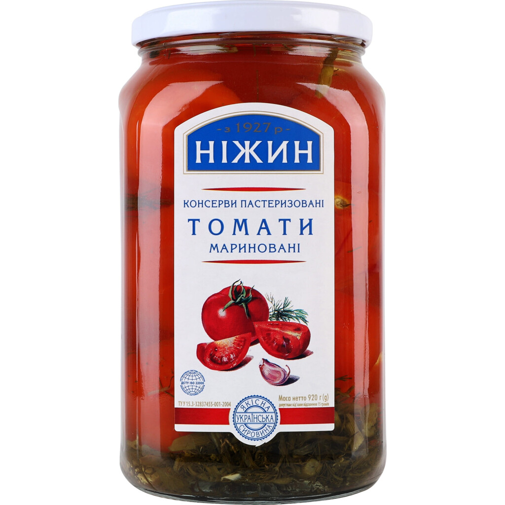 Томаты Ніжин маринованные, 920г (4823006800964)