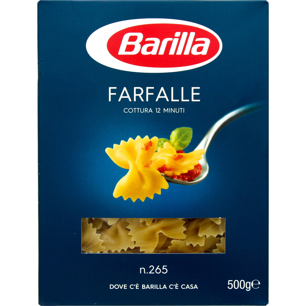 Изделия макаронные Barilla Фарфалле, 500г (8076800000139)