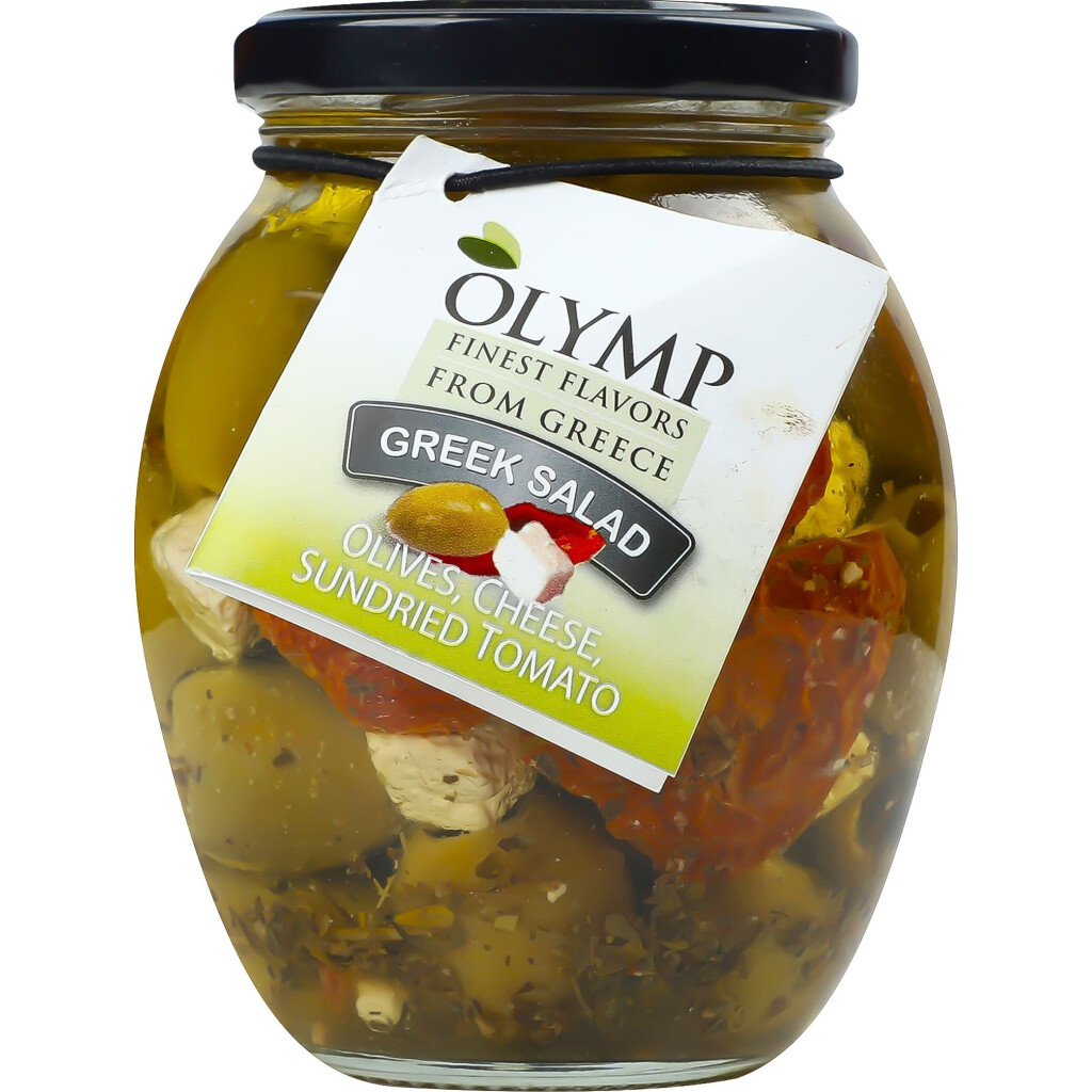 Салат Olymp Греческий томат-сыр-оливки, 370мл (5201409806971)