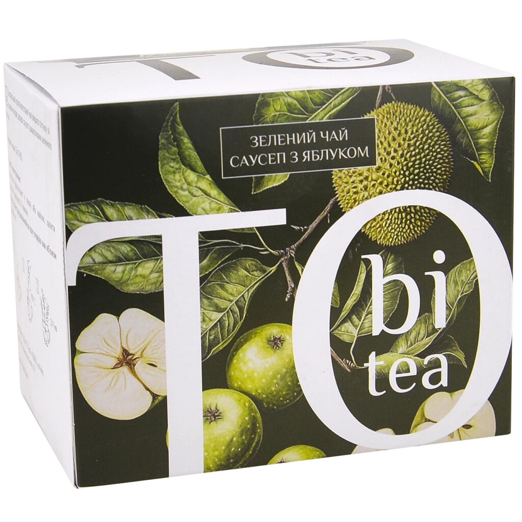 Чай зеленый Tobi саусеп с яблоком, 20*2,5г