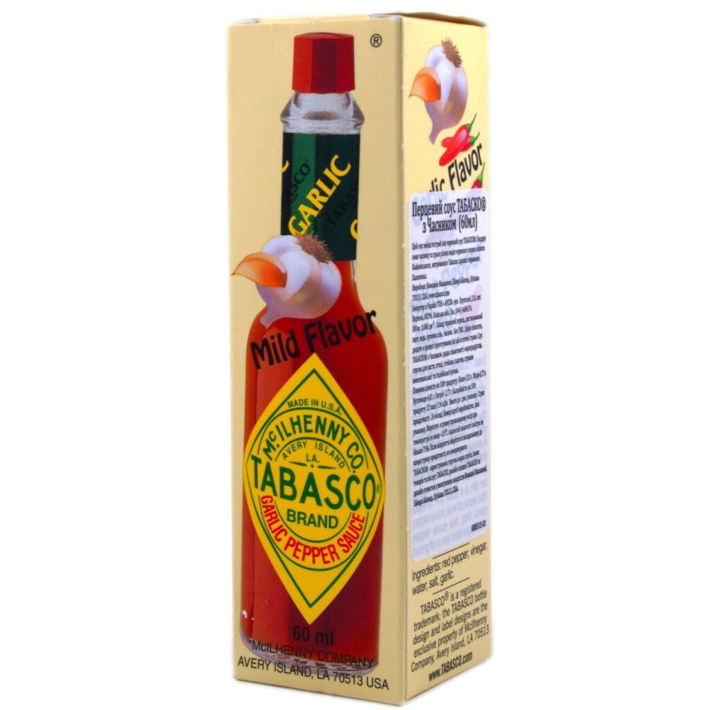 Соус Tabasco перечный с чесноком, 60мл (9011900134727)