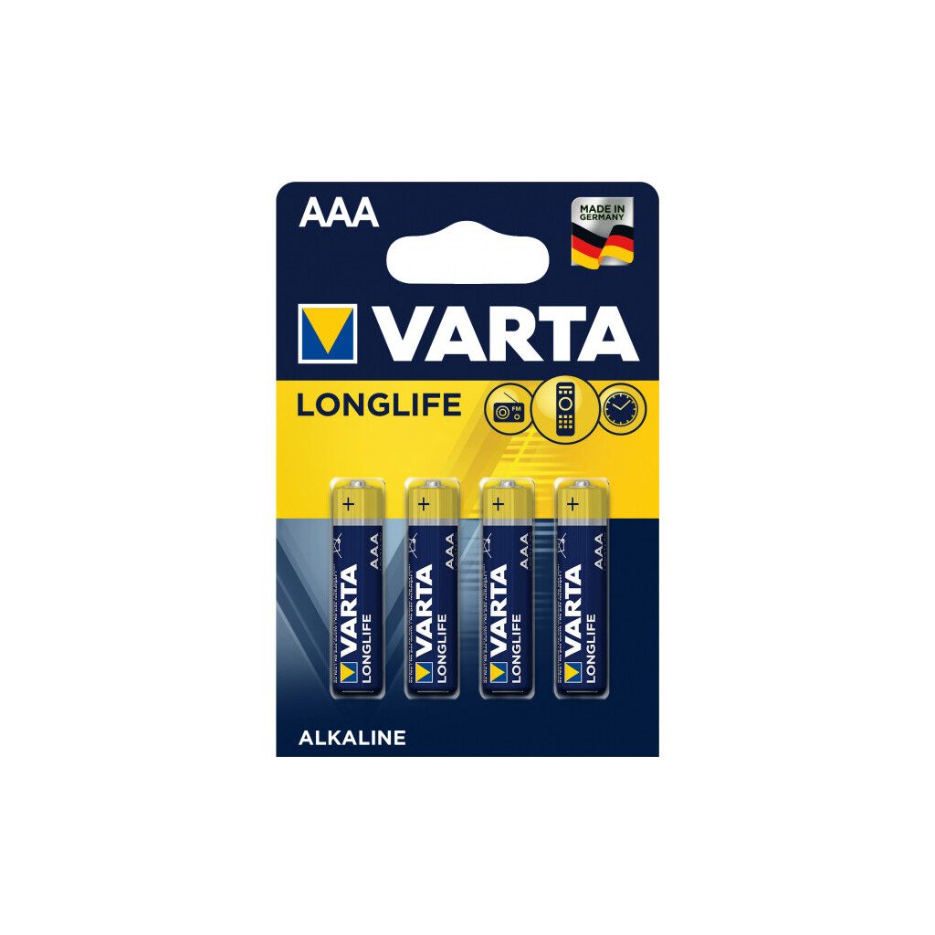 Батарейки Varta Longlife AAA LR03, 2шт (4008496594726)