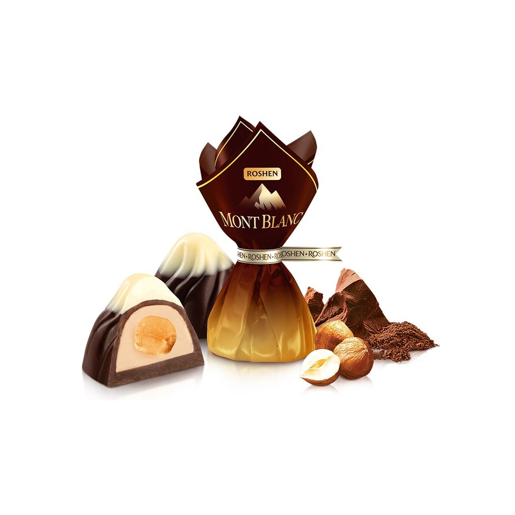 Конфеты Roshen Монблан с цельным лесным орехом, кг