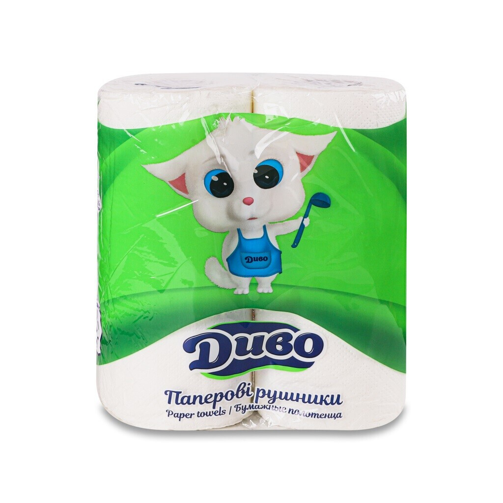 Рушник целюлозний Диво 2 шари, 2шт/уп (4820003831885)