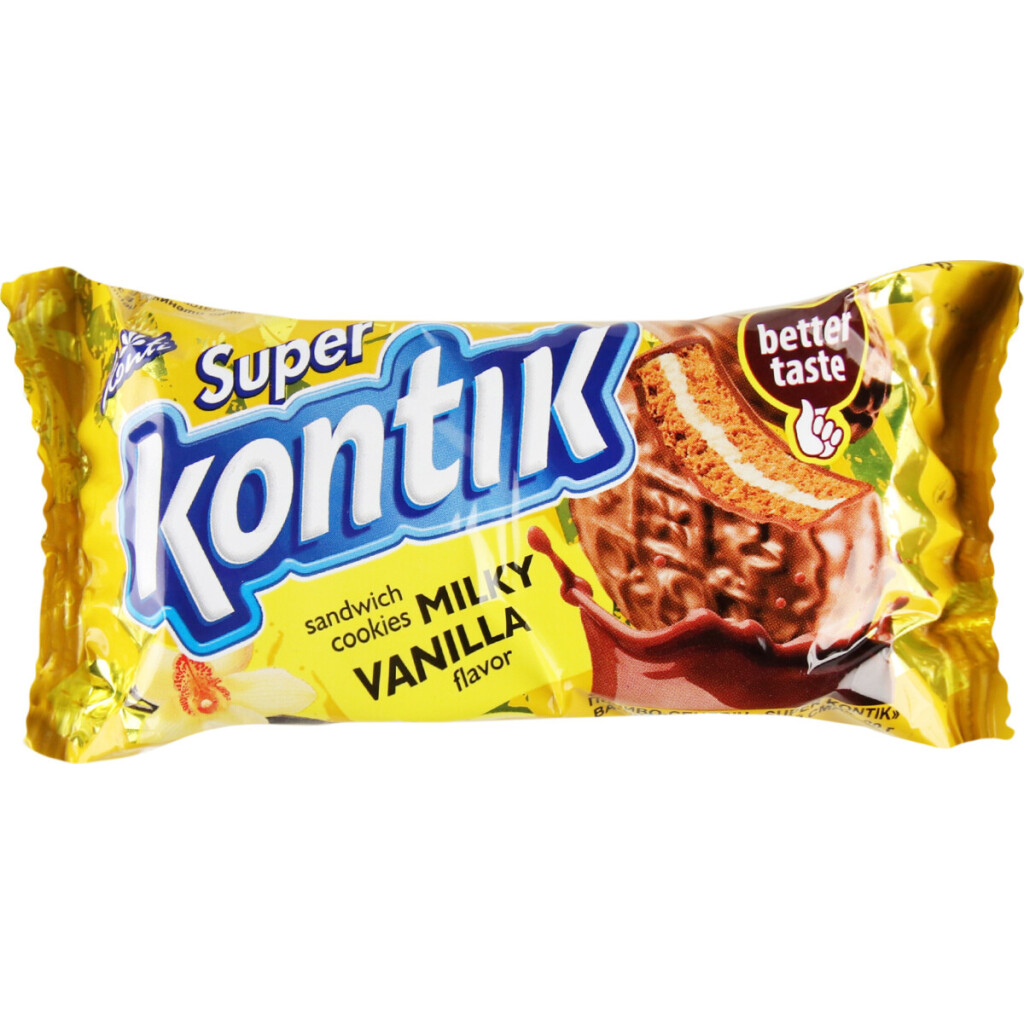Печенье Konti Super Kontik ванильный вкус, 90г (4823088608403)