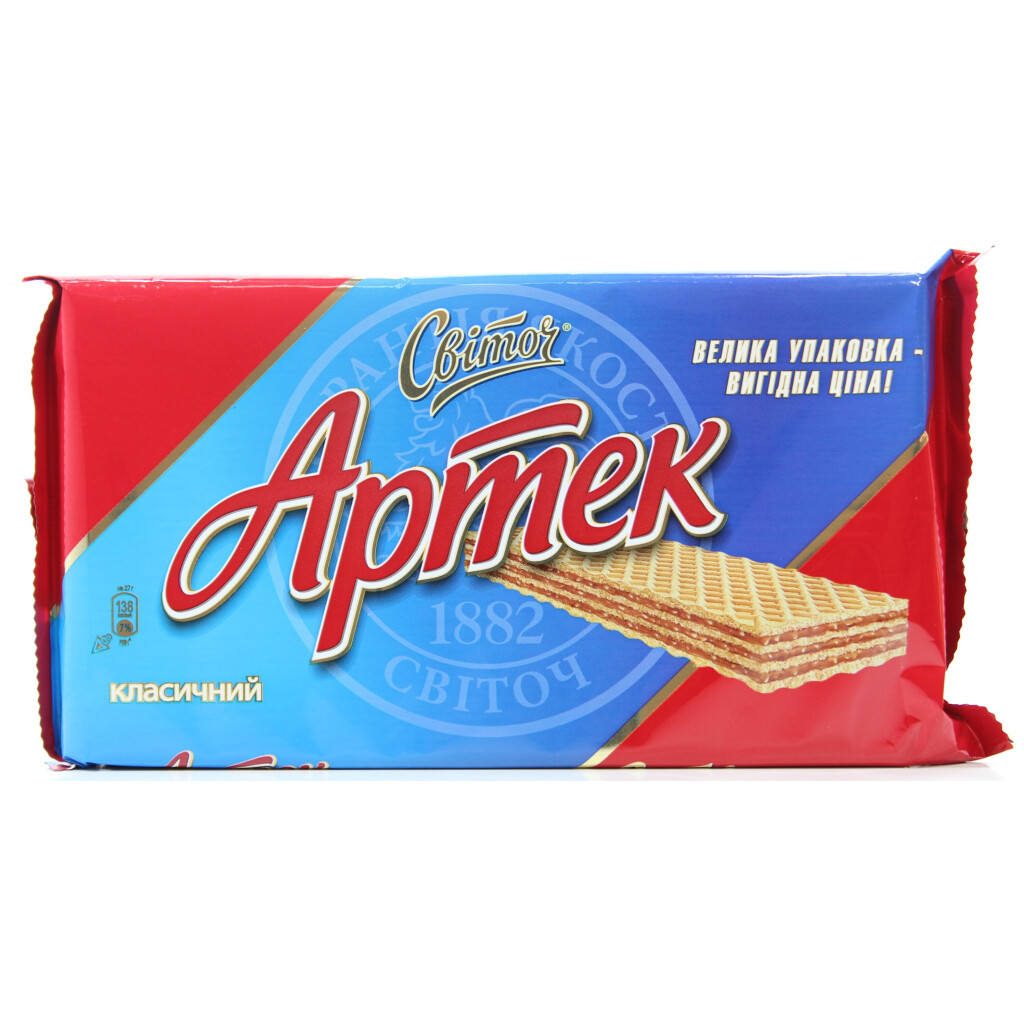 Вафли Світоч Артек, 250г (4823000916715)