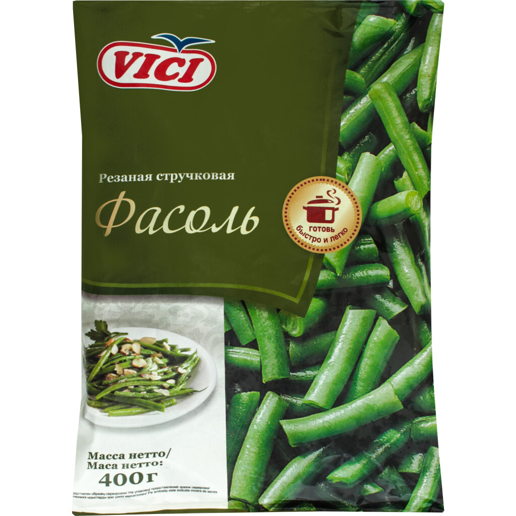 Фасоль стручковая VICI резанная, 400г (4770190111270)