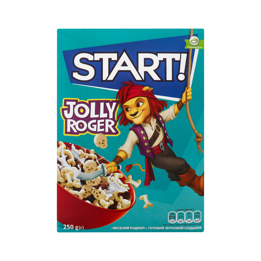 Сніданок зерновий Start Jolly Roger, 250г (4820008123299)