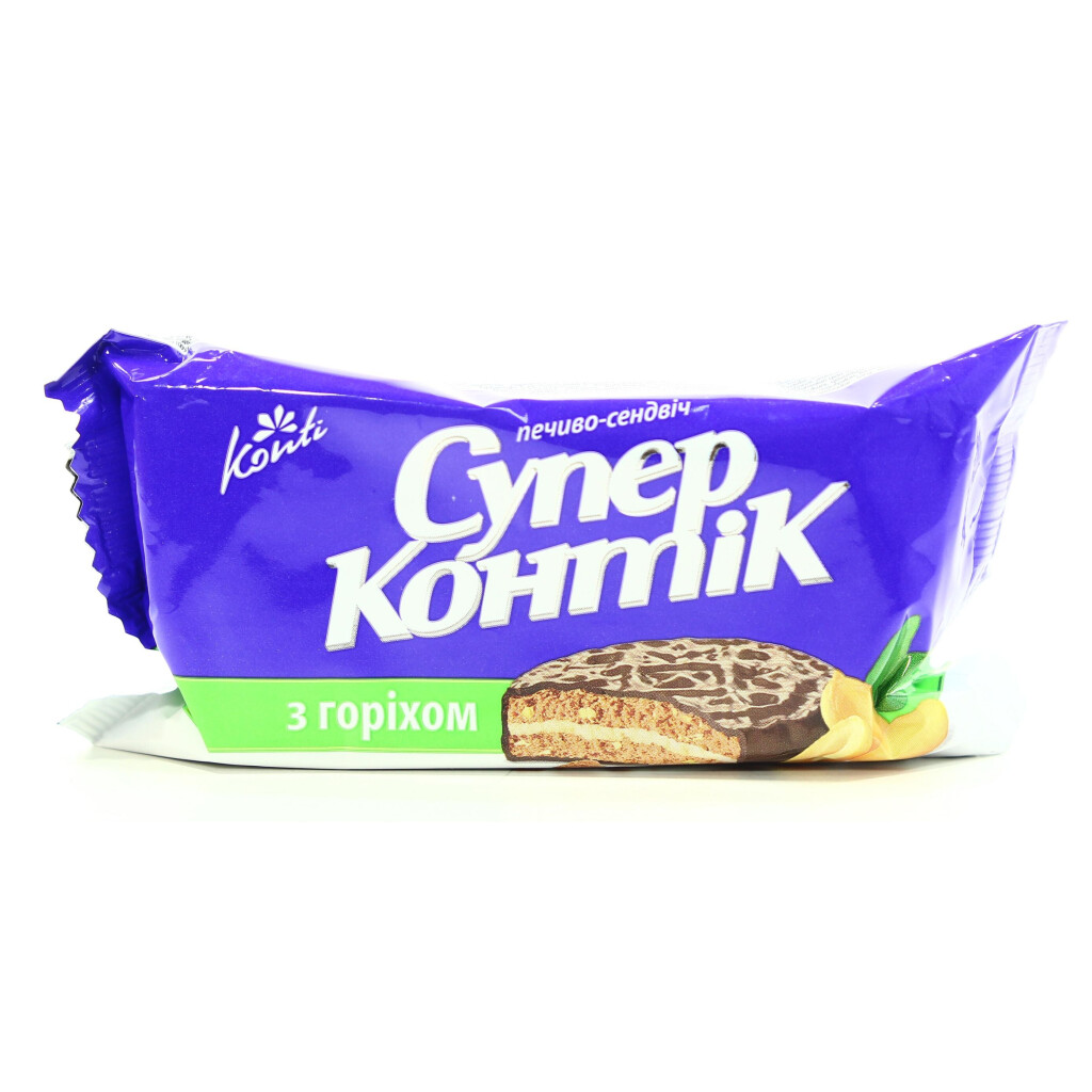 Печенье Конти Супер-Контик с орехами, 100г (4823012209874)