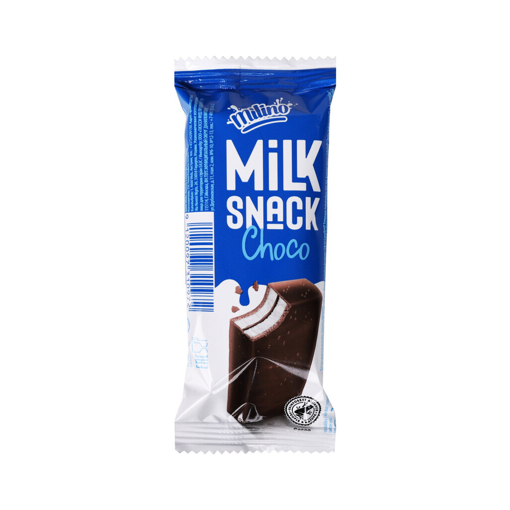 Бисквит Milino с молочным кремом в шоколадной глазури, 30г (9120097310972)