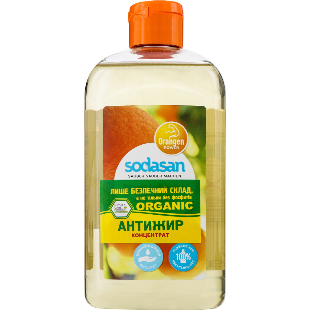 Средство моющее универсальное Sodasan антижир, 0,5л (4019886001403)