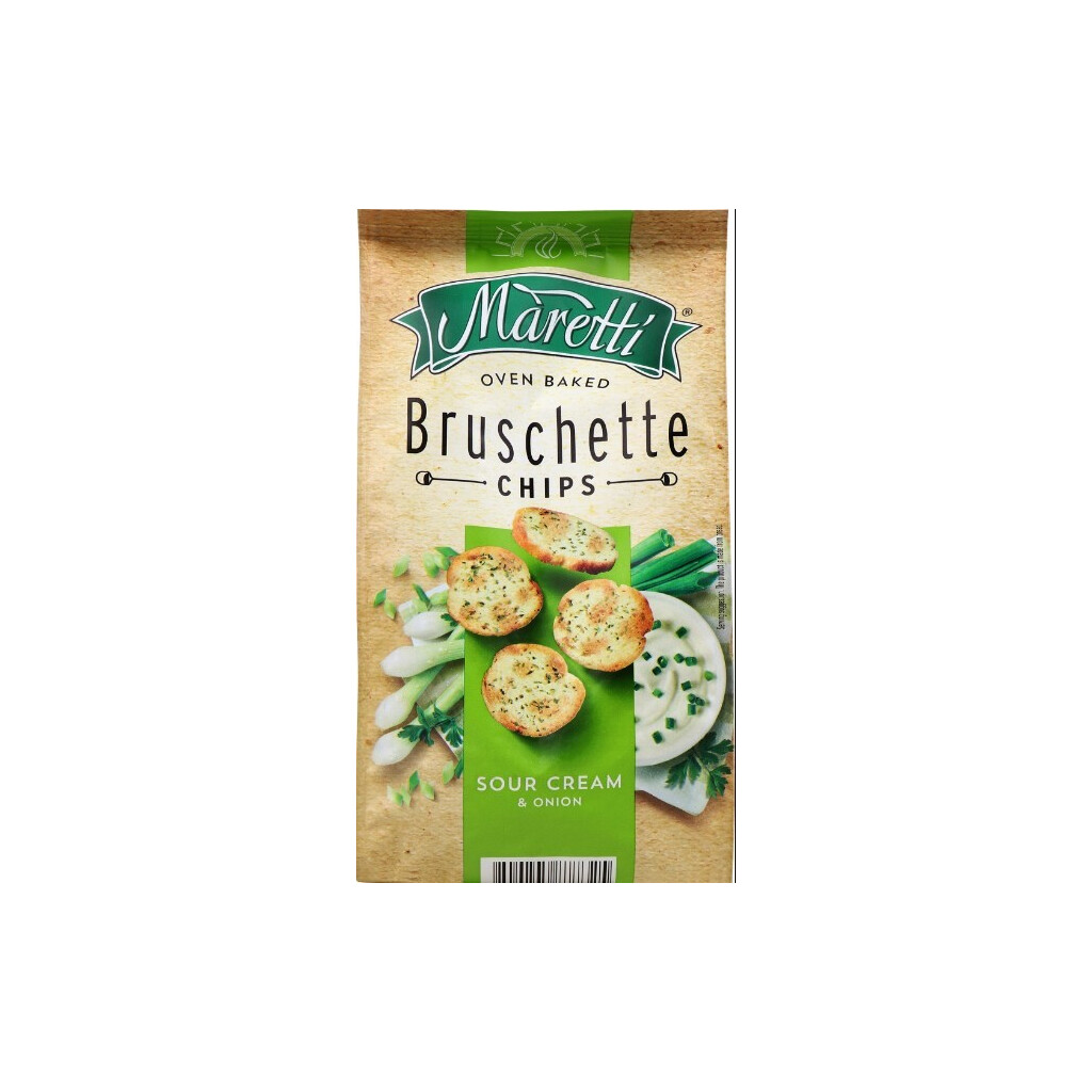 Брускеты Maretti со вкусом сливок и лука, 80г (3800237480760)
