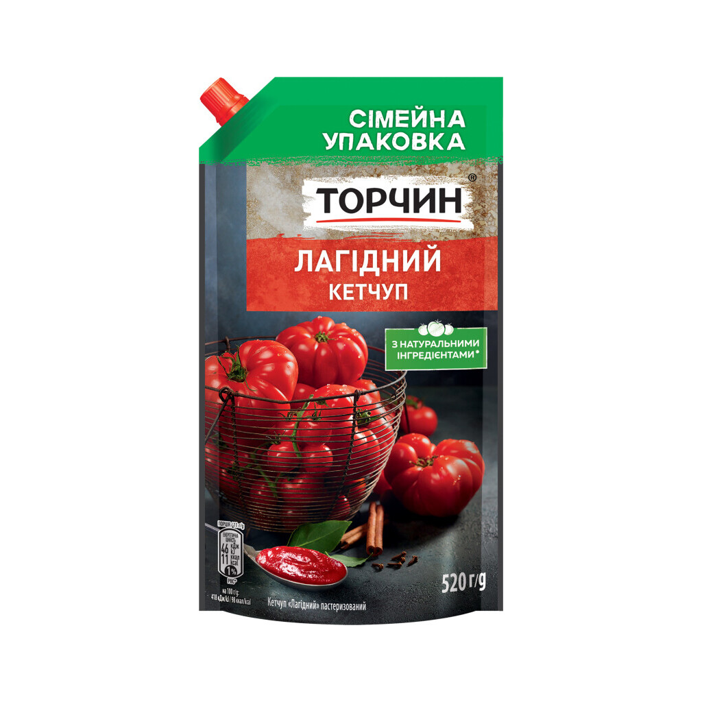 Кетчуп Торчин ніжний д/п, 520г (4820001316360)