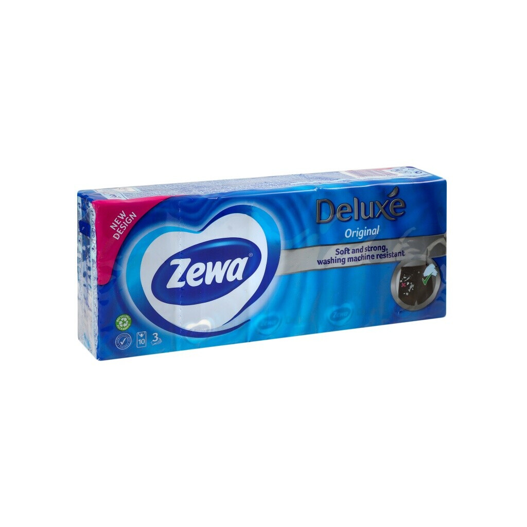 Хустинки паперові Zewa Deluxe, 10шт/уп (9011111516145)