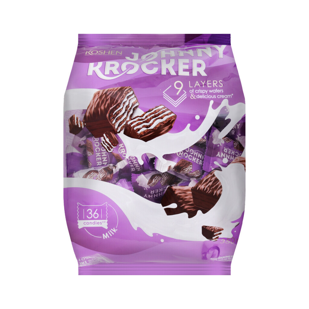 Цукерки Roshen Johnny Krocker Milk, 350г (4823077635533)