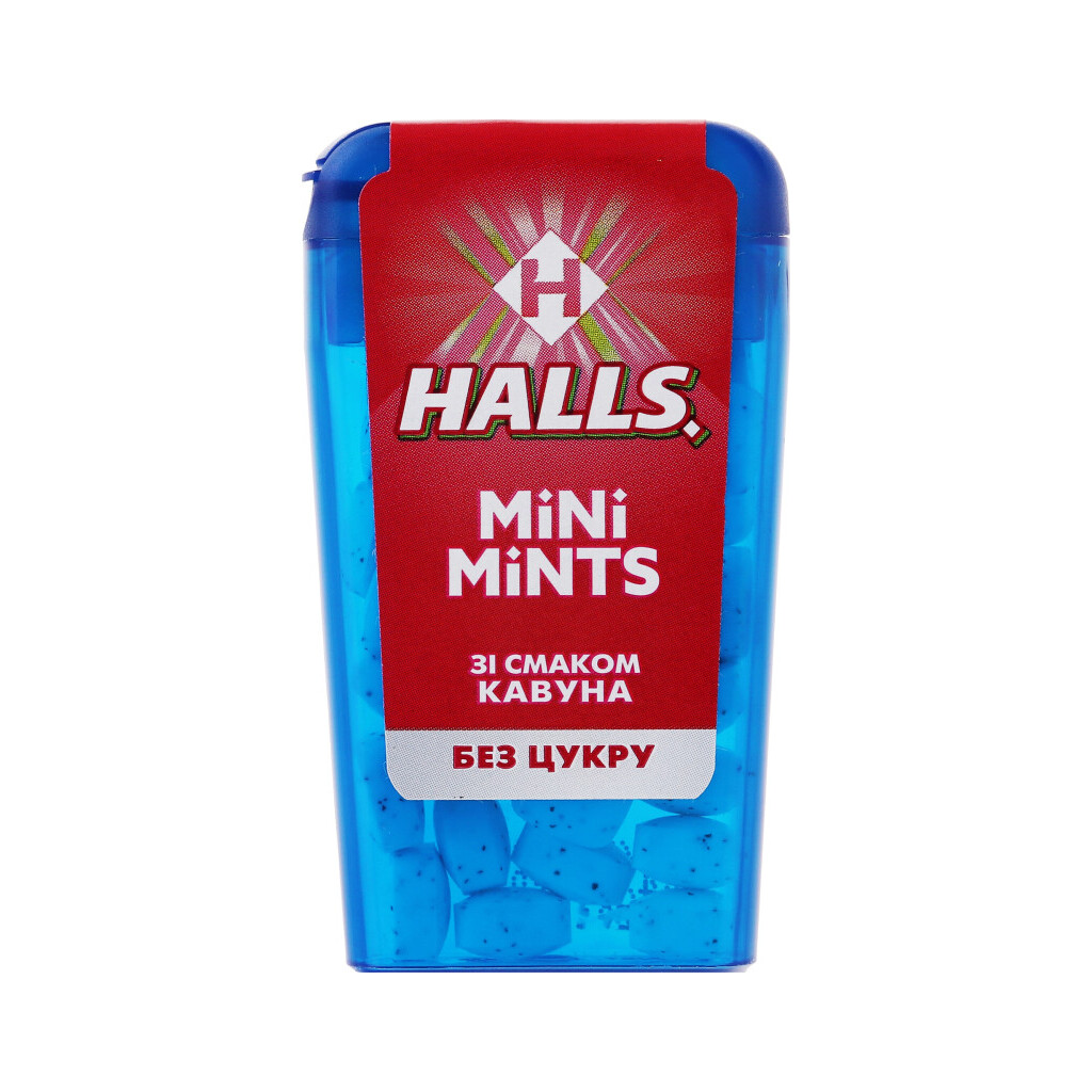 Льодяники Halls mini mints кавун, 12,5г (7622210823953)