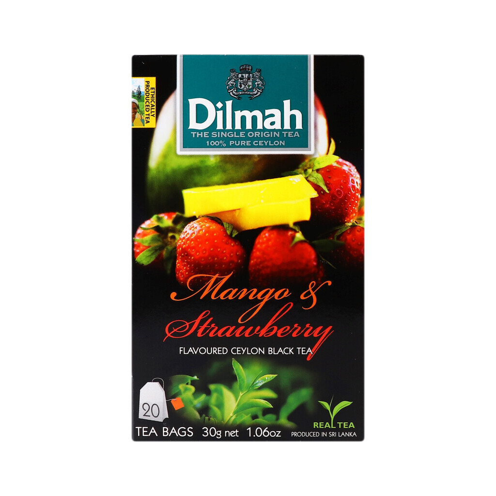 Чай чорний Dilmah Mango&Strawberry, 20*1,5г/уп (9312631142167)