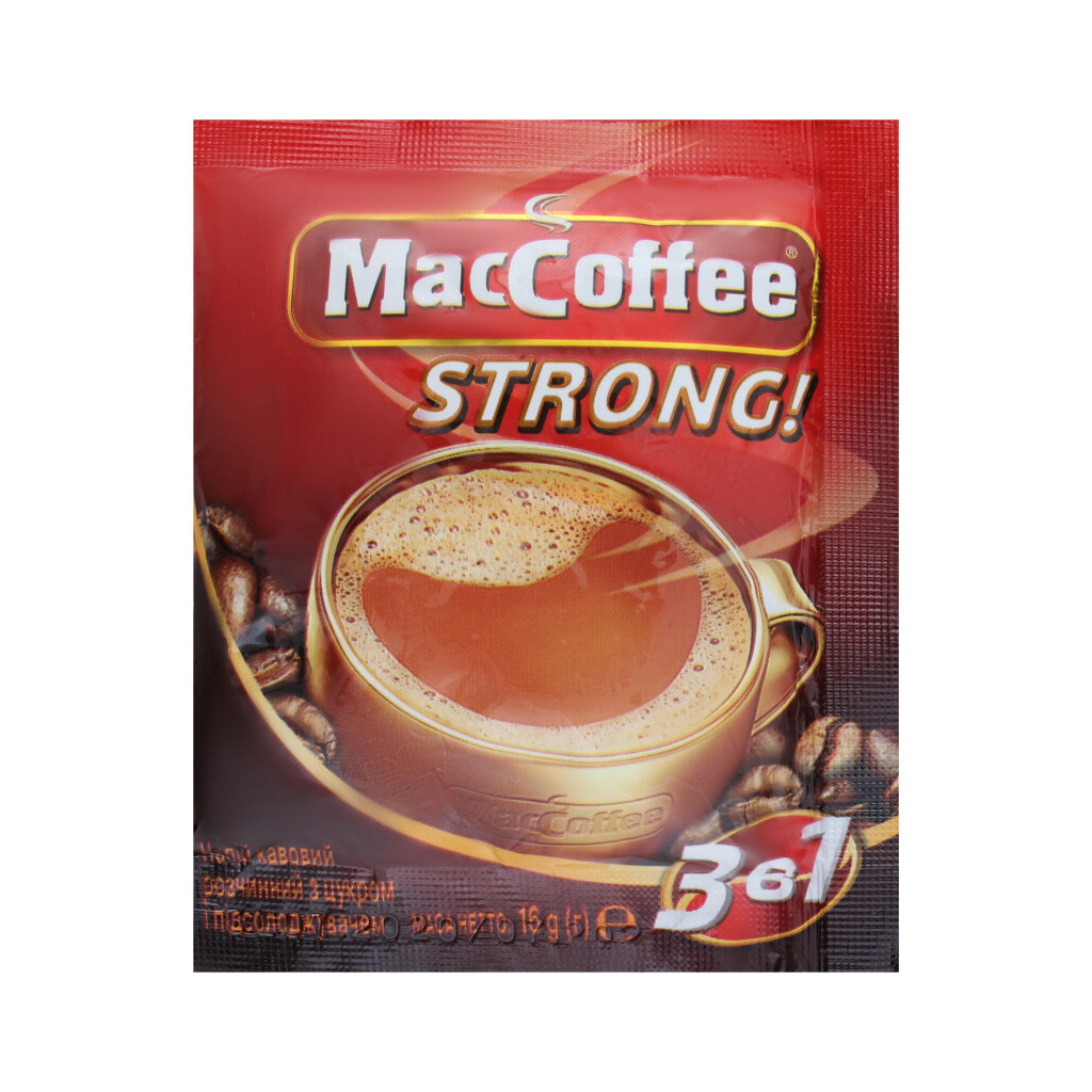 Кавовий напій MacCoffee Strong 3в1, 16г (8887290100953)