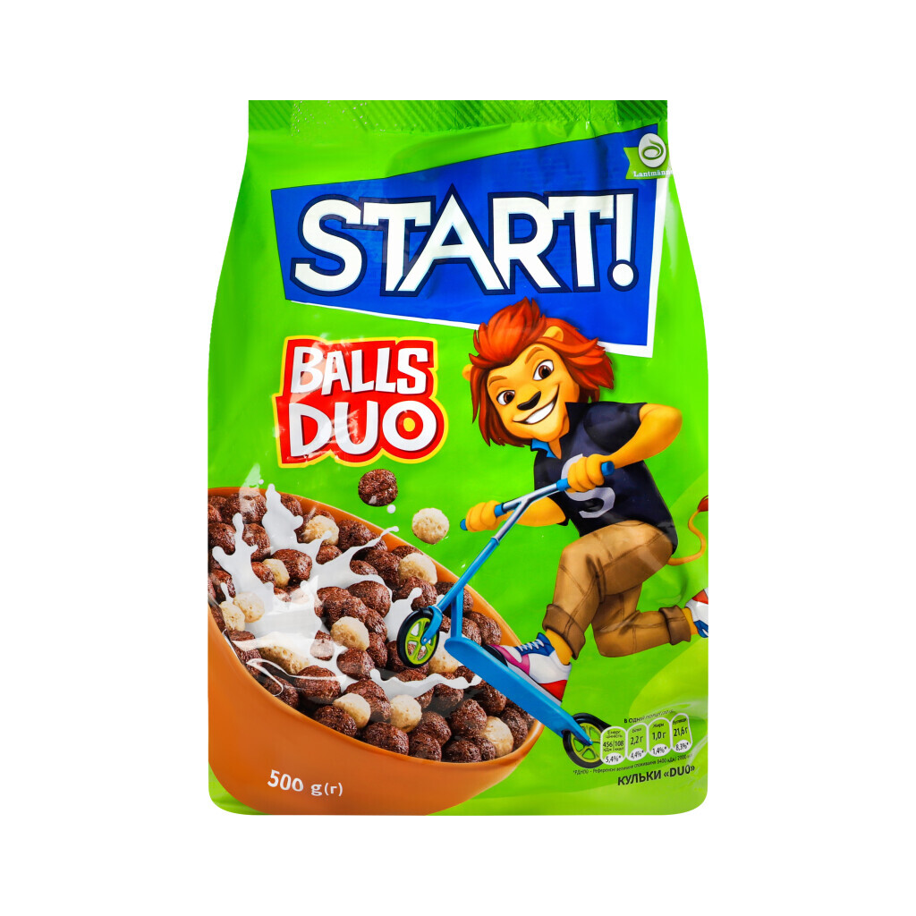 Кульки кукурудзяні Start Duo, 500г (4820008126498)