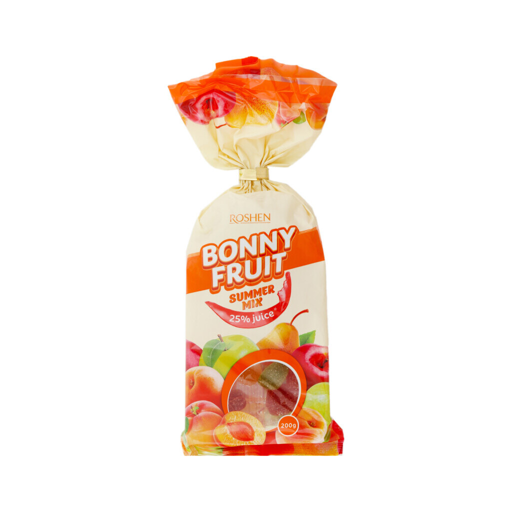 Конфеты Roshen Bonny Fruit Летний микс желейные, 200г (4823077624223)