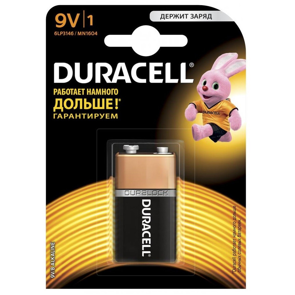 Батарейка алкалиновая Duracell Basic 9V 6LF22, шт (5000394066267)