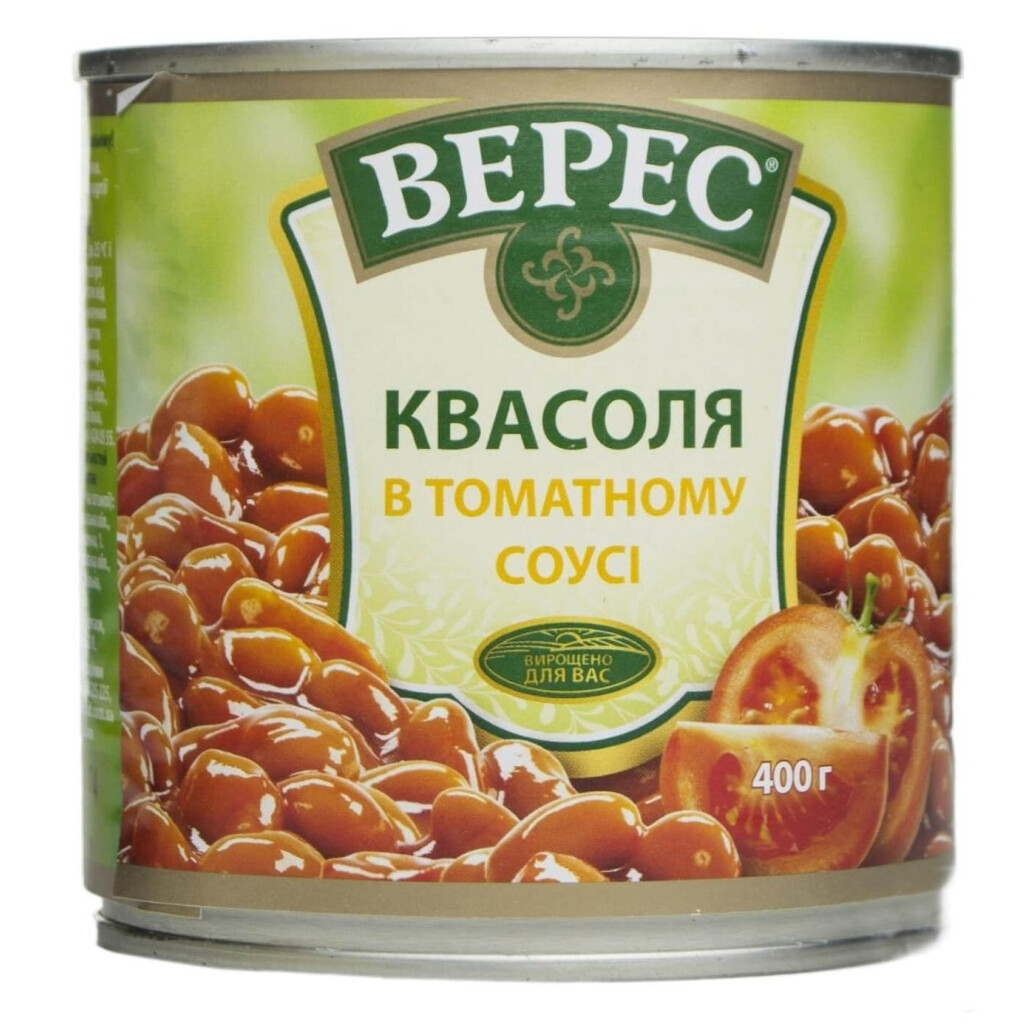 Фасоль Верес в томатном соусе ж/б, 400г (4820008094131)